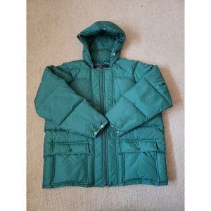 Vintage Montgomery Ward Men's Down Feather Filled Green Puffer Ski Jacket XL